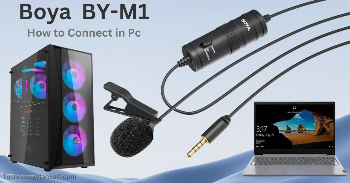 how to connet Boya by m1 mic in Pc